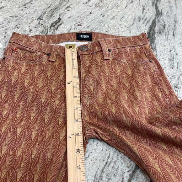 Hudson Nico Super Skinny Jeans Rust Midrise Stretch Size 27 - Picture 9 of 10